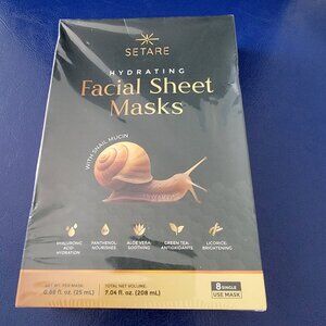 SETARE Hydrating Facial Sheet Masks 8 Individual Masks Sealed Box